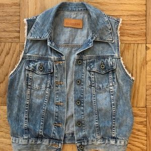 Cropped Denim Vest PREOWNED
